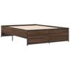 Brown Oak Effect Bed Frame 120 x 200 cm Wood Based Panel & Metal
