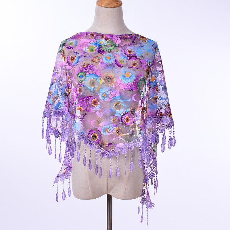 Summer Church Shawl Lace Veil Rose Scarf Bandana Church Prayer Wedding Mantilla Chapel White Embroidered Hijab Women Scarves