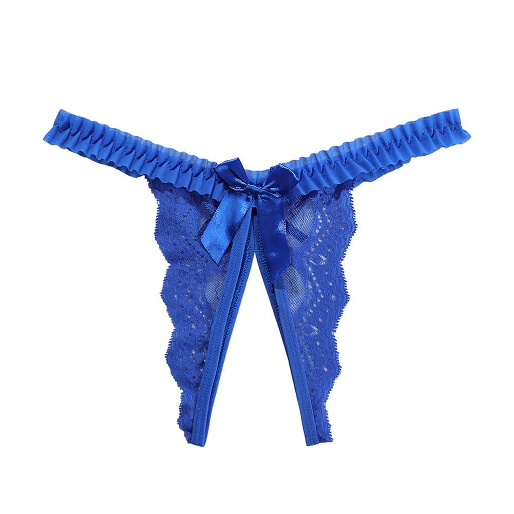 Damen Sexy Spitze String Ohne Schritt Versuchung Hohl Höschen Niedrige Taille T-Hose