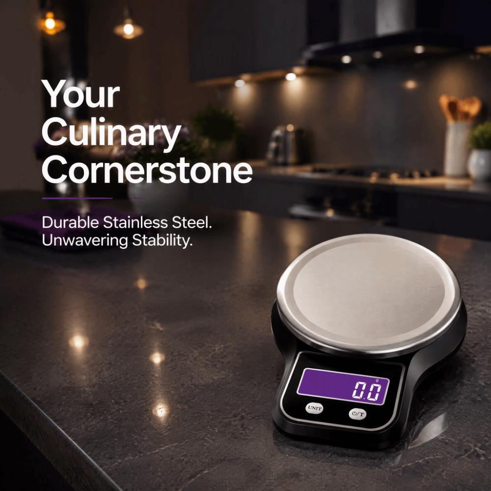 LCD Display Kitchen Scale Stainless Steel ABS Digital Scale Practical Food Scale  Baking Cooking