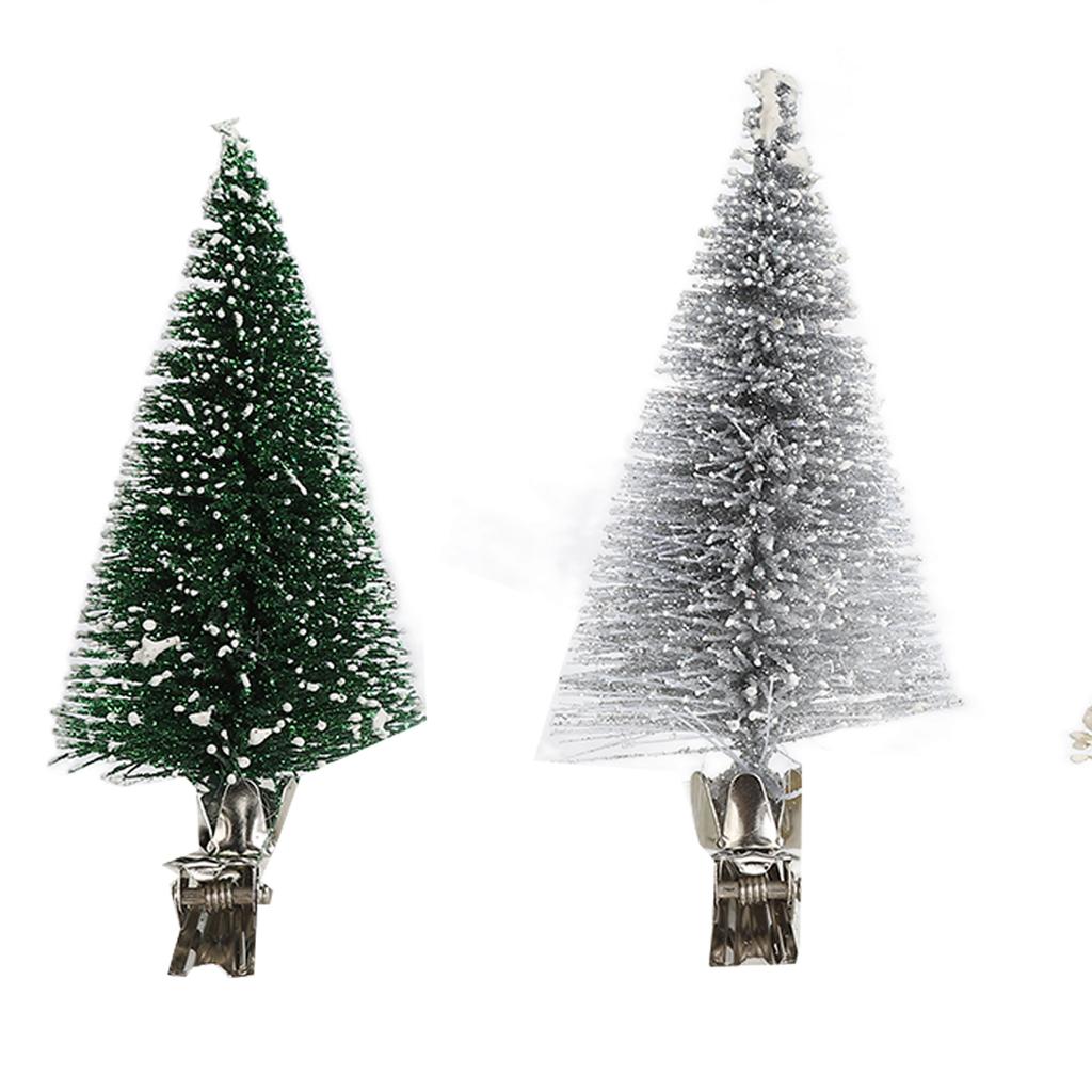 3Pcs Christmas Tree Decoration Clip Vivid Exquisite Pine Tree with Clip for Christmas Decoration