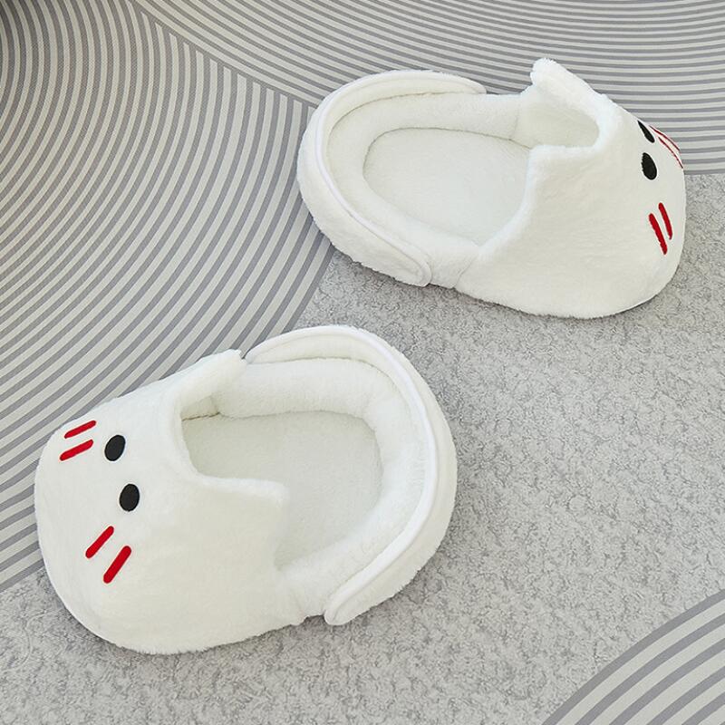 Winterwarmer Hausschuh-Stil Katzenbett Gemütliches Plüsch-Haustierhaus für Wohnungskatzen Weiche Bequeme Haustiermatte mit Rutschfestem Boden