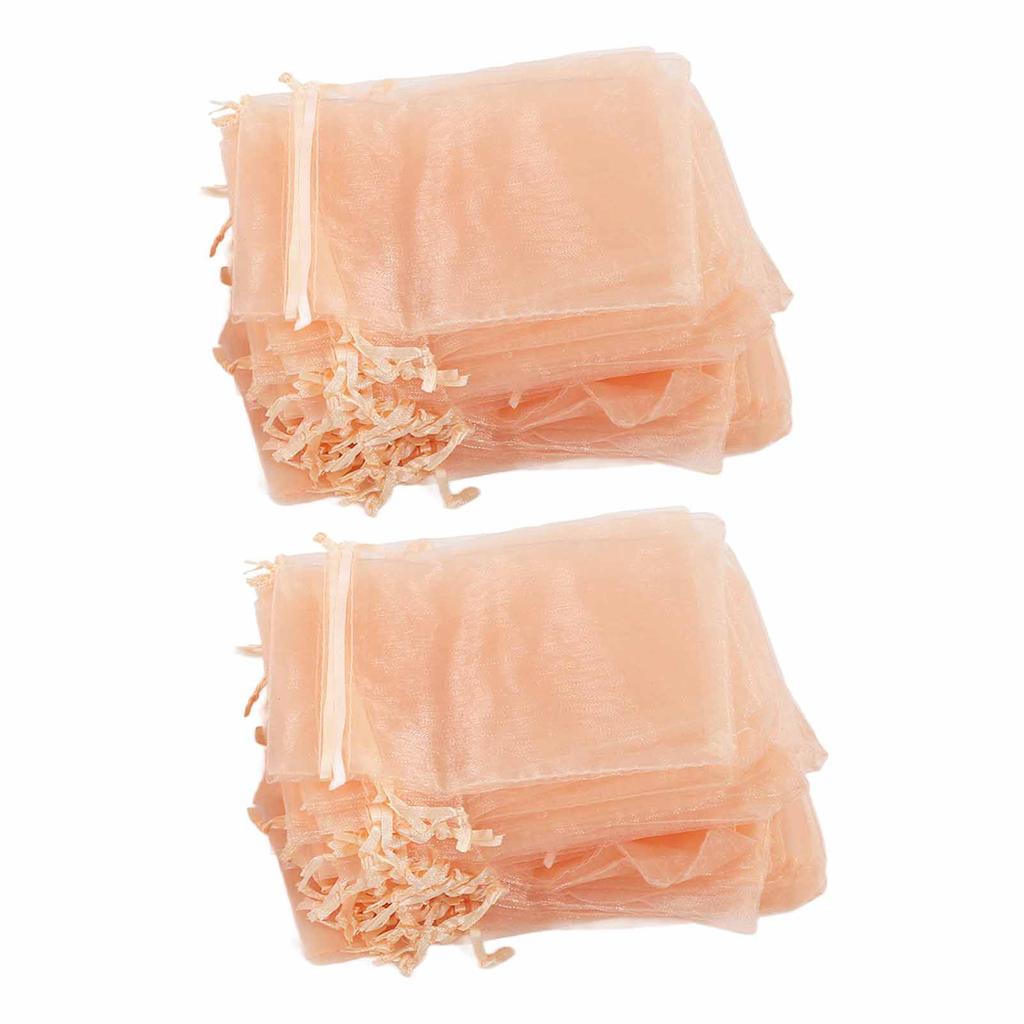 100 BUC Pungi Organza 10x15cm Transparente cu Șnur Pungi Cadou Plasă Pungi Portabile Bijuterii Bijuterii