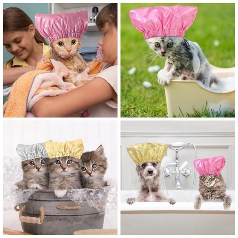 Cats Shower Hat Bathing Comfortable Ear Protecting Hat Pet Grooming Hat Cats Grooming Supply