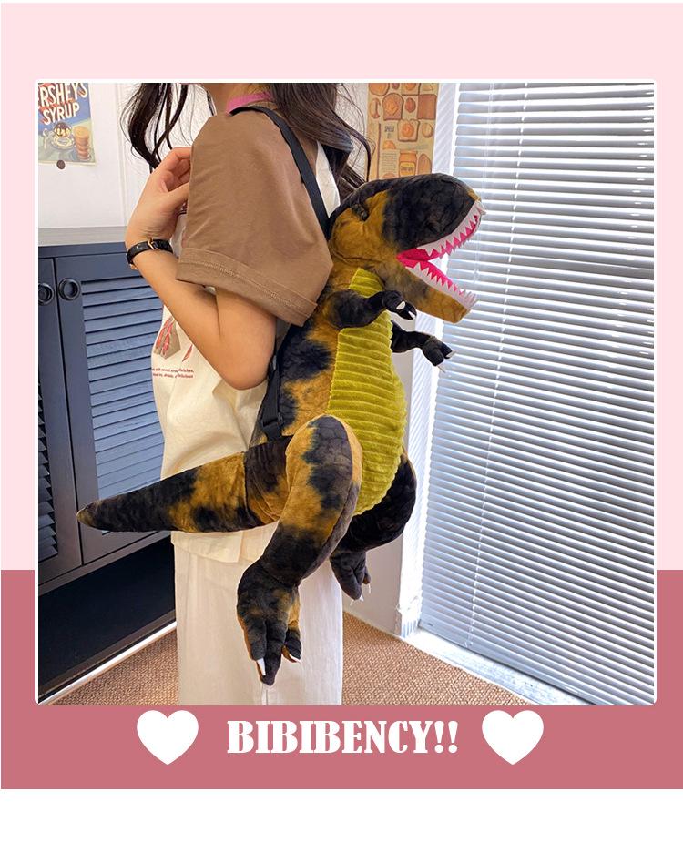 Winter Children's Dinosaur Plush Toy Bag - Tyrannosaurus & Triceratops Gift for Kids