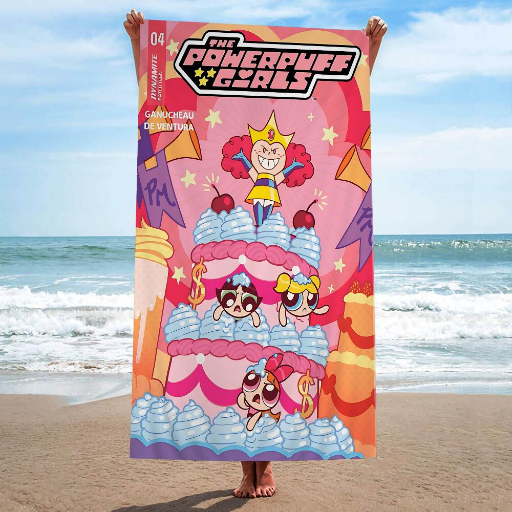 Telo Mare Cartone Animato Le Superchicche Carino Kawaii Decorazione Stanza Bagno Ragazze Bambini Asciugamani Mani Per Bagno Doccia