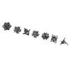 7pcs Metal Dice Set Hollow Lightweight Polyhedral Brass Dice for Board Role Playing Games