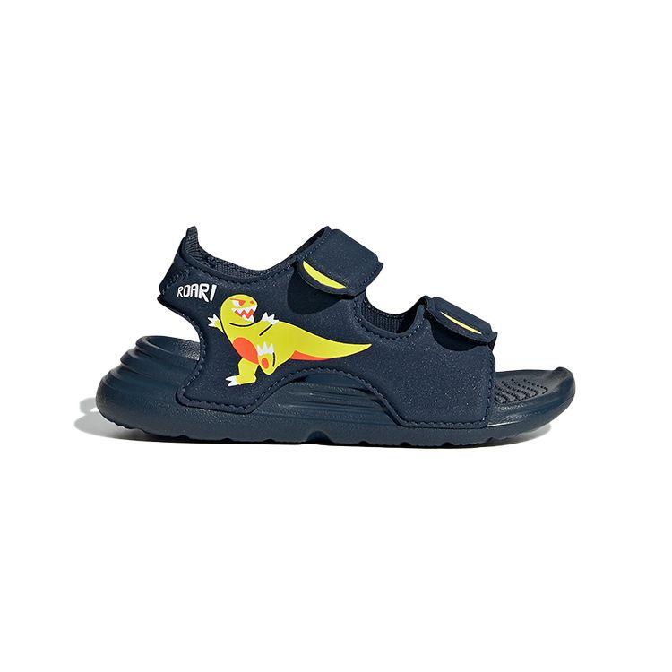 Adidas Swim Space Leather Comfortable Low-Top Walking Shoes Baby Shoes Blue GX2442