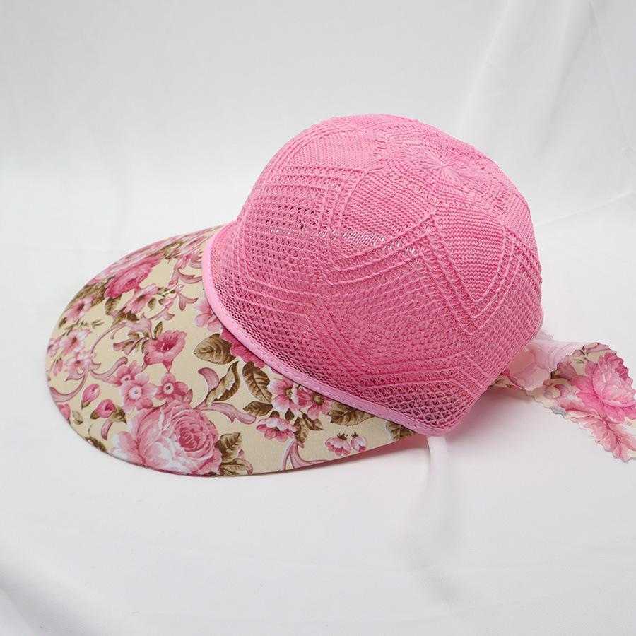 Ladies' Summer Large Eave Sun Hat Outdoor Sun Protection Duck Tongue Cool Hat Small Fresh Floral Tea Picking Hat