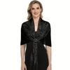 Shiny Round Buckle Tassel Wraps Scarf – European and American Fashion Trend for Evening Party, Dance, Wedding, and Beach Getaway