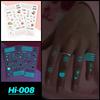 1Sheet Fashion Waterproof Blue Luminous Tattoo Sticker Star Feather Tattoo Sticker Body Art Removable Temporary Tattoos