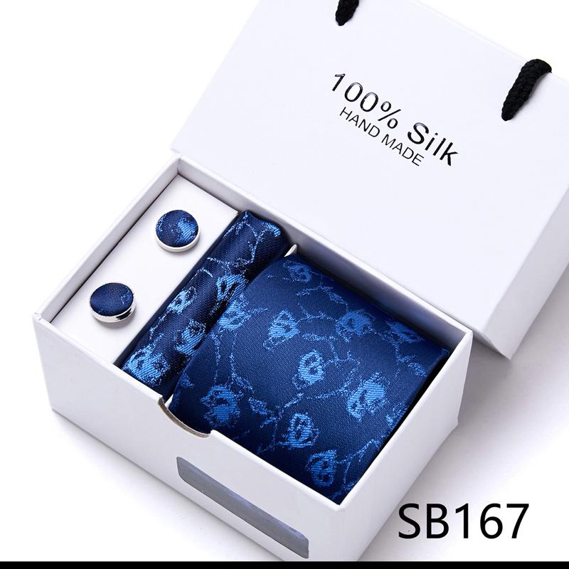 New Men'S Tie Set Gift Box 5-Piece Set Group Tie Business Dress Tie