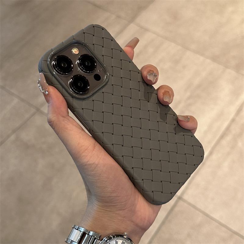 

Розкішний плетений чохол для телефону з візерунком для iPhone 15 14 13 12 11 Pro Max Plus М’який силіконовий протиударний чохол-накладка-бампер For iPhone 13