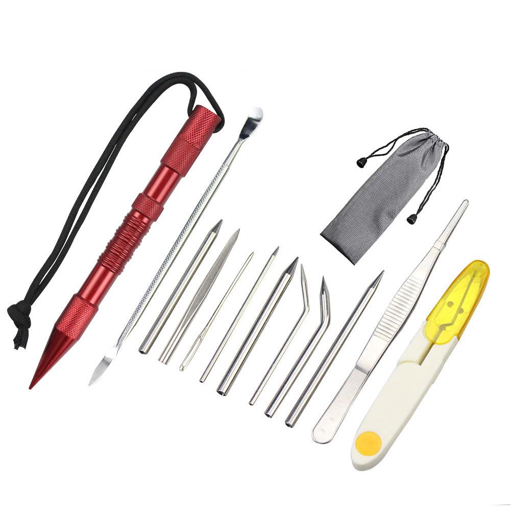 1Set Paracord Knitting Tool Set Aluminium Parachute Cord Needles Bracelets DIY Weave Tool Umbrella Rope Different Size Tools