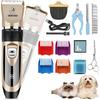 Dog Clippers Grooming Kit and Paw Trimmer,Low Noise,Electric Quiet,Rechargeable,Cordless, Pet Hair Clippers for Thick Coats, Dog Trimmer Grooming