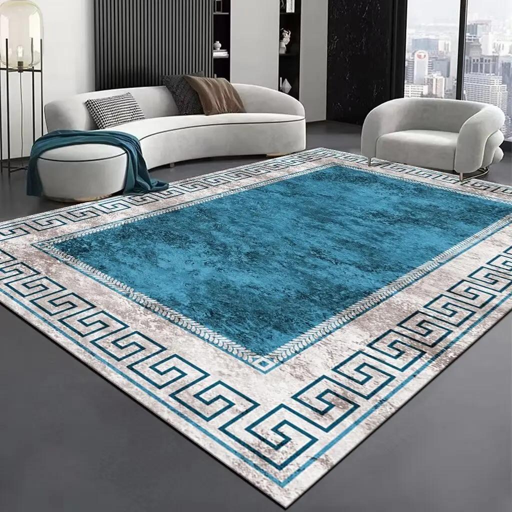 Nordic Modern High-end Living Room Carpet Luxury Grey Home Decoration Bedroom Large Area Rugs Elastic Washable Non-slip Door Mat