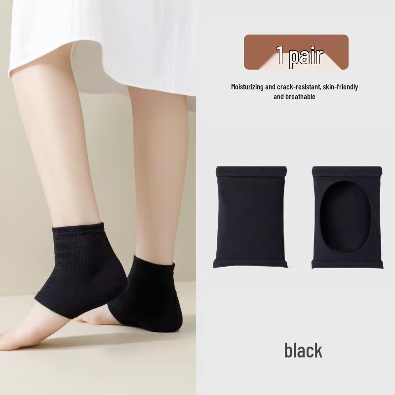 Moisturizing Silicone Heel Sleeve for Men & Women – Soft, Invisible Heel Crack Protector for Autumn/Winter One Size