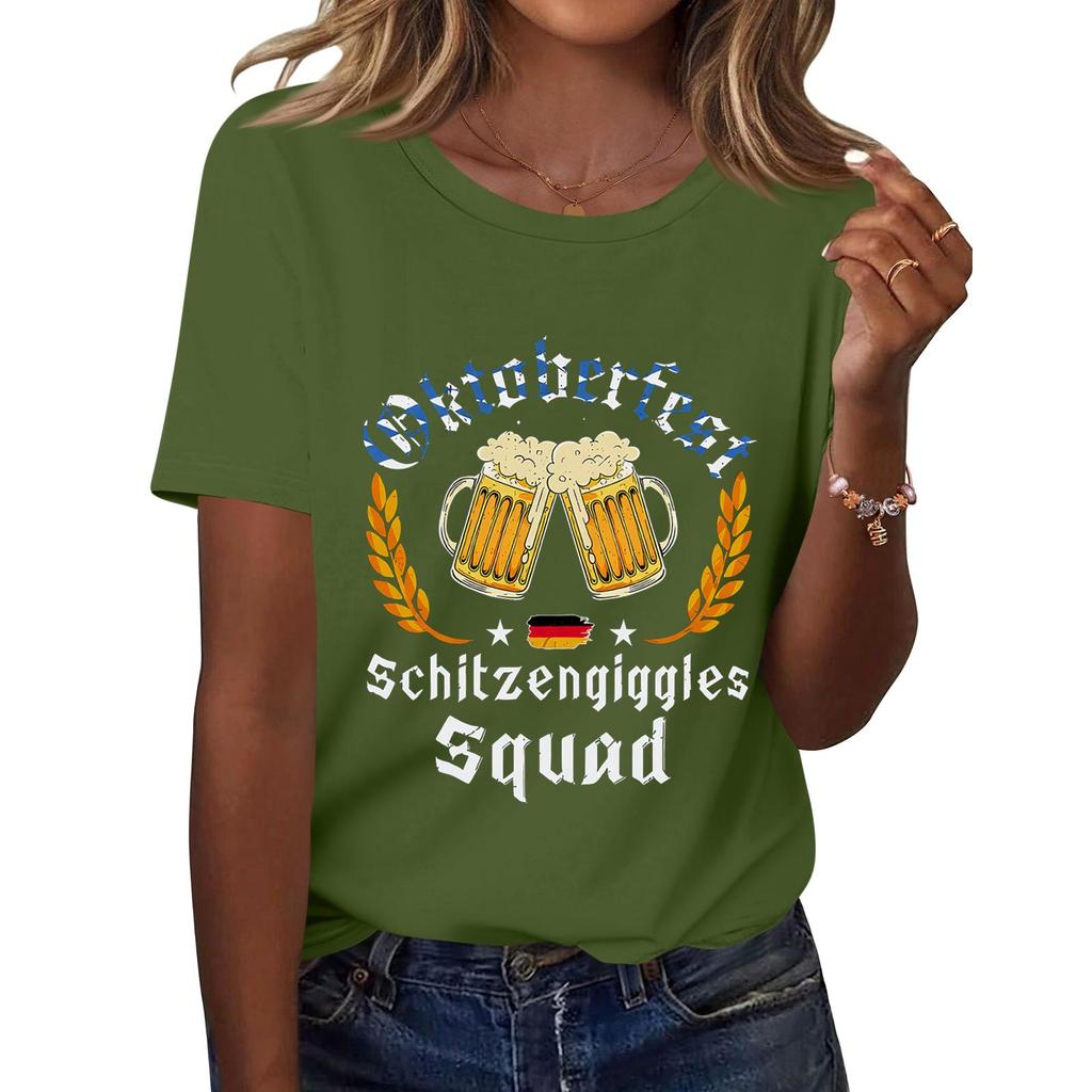 Fashion Casual Unisex Letter Print T-Shirt with Festival Graphic Design - Short Sleeve Round Neck Tee for Men and Women