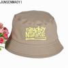 Naughty By Nature Bøttehatter Sommer pop harajuku Kvinner Menn Morsom fiskehatt Utendørs solskjermingshette fiske Solkrem Strandhatt