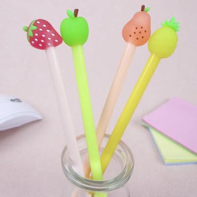 3pcs Pen Pear Apple Strawberry Pineapple Fruit Gel Pen Black Ink Writing Pens Student Pens Cute School Supplies