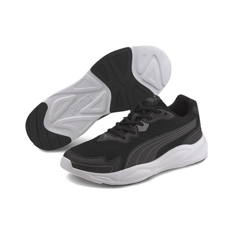 Puma 90s Runner Nu Wave Unisex Black Mid Top Running Shoes 373017-01