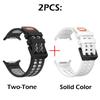 Official Style Silicone Watch Bands for Samsung Galaxy Watch Ultra 2 1 Solid & Two-Tone Set Hollow Breathable Silicone Straps