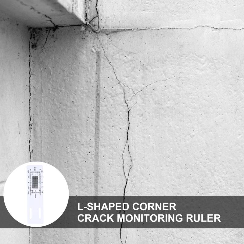 2/4Pcs Crack Monitor Plastic Easy to-Use Grids Concrete Crack Monitorings Record Standard Crack Monitors