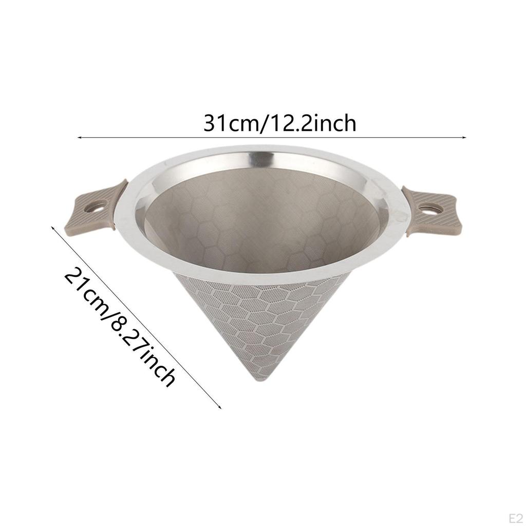 Coffee Fine Mesh Cone Strainer for Enthusiasts Easy Cleaning Versatile Professional Reusable
