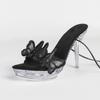 12.5cm Euro Butterfly Strap Platform Heels Crystal Chunky Nightclub Sandals LFD-19876-Q1
