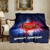 1 Stück Digitale Druck Kuscheldecke, Fußballverein Decke für den Heimgebrauch, Ganzjahreswärme, Weihnachts- und Valentinstagsgeschenk Decke