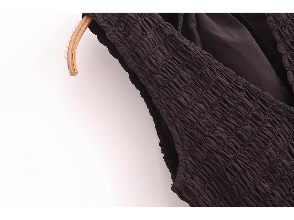 2024 Women's European & American Style Poplin Layered Short Dress