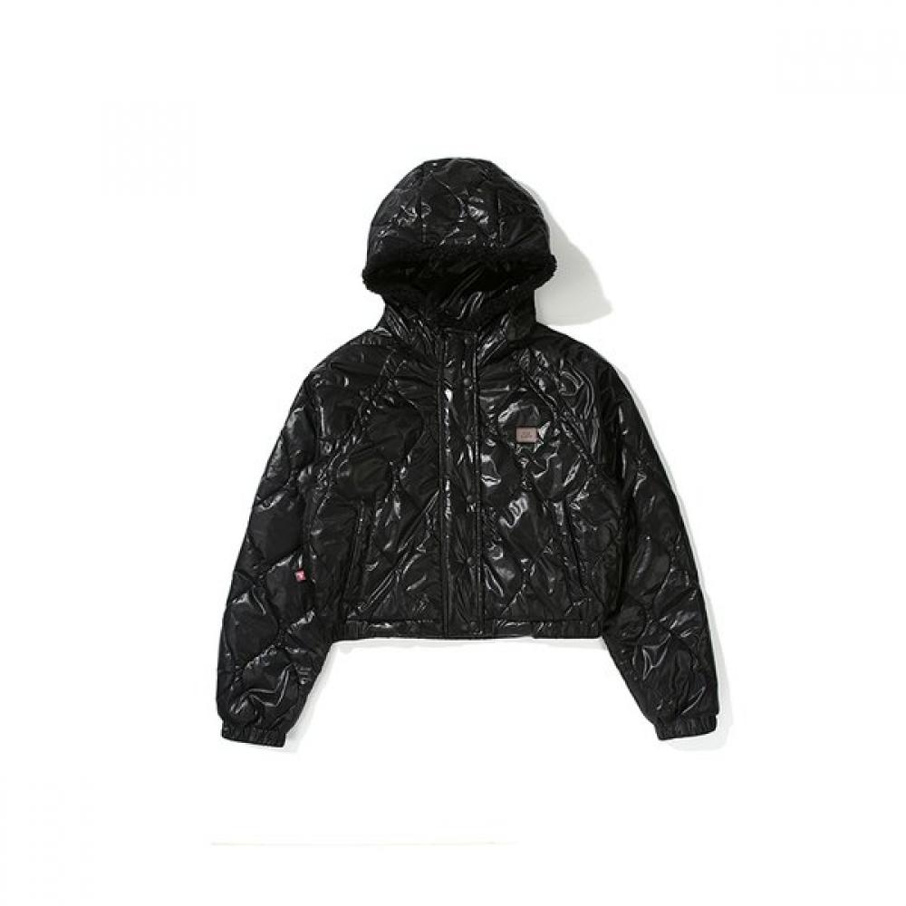 Bbc Earth Wave Quilting Hoody Jumper  Black 085