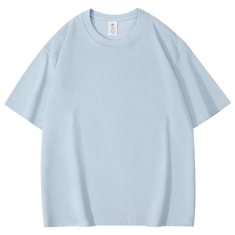 260g High-Quality Double Yarn Ice Cool Heavyweight Loose Drop Shoulder Short Sleeve T-shirt with Custom Logo for Class or Group Uniforms