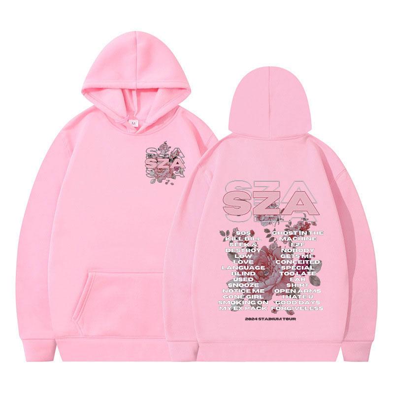 Rapper SZA SOS Australia Tour Hoodies Men Fashion Vintage Hip Hop Harajuku Hooded Sweatshirts Casual Loose Pullover Fans Gift