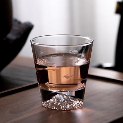310ml/350ml Creative 2pcs Cocktail Glass Iceberg Cup Snowflake Patterned Wine Glass Elegant Tea Cup Heat-resistant Water Bottle