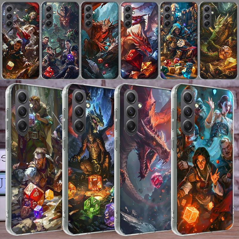 Game D-Dungeons D-Dragons D-DND Phone Case for Samsung A16 A26 A36 A56 A17 A37 A57 A07 A06 A02S A03 A04S A05S Galaxy Note 20 10
