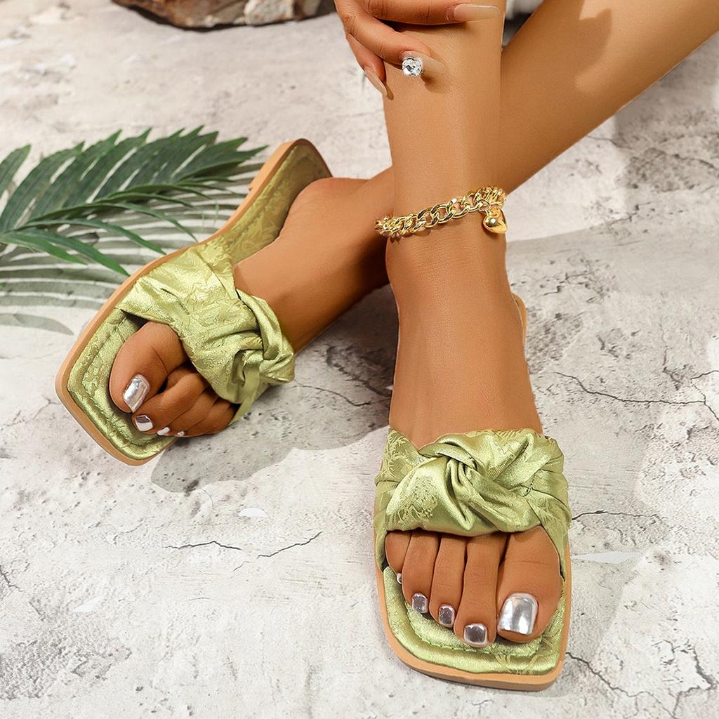 Fashion Low Fabric Hoof Heels Rubber PU Sewing Cotton Low Fabric Hoof Heels Sewing Rubber PU