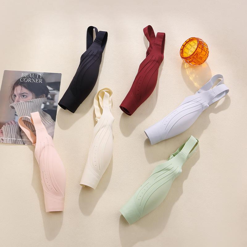 Traceless comfortable underwear women's big breasts show small gathering and upper support anti-sagging skin-friendly no steel ring elastic fixed bra