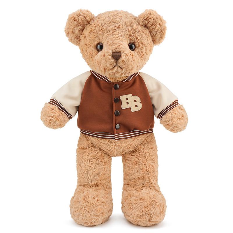 

Plush Teddy Bear Toy Wearing Baseball Jersey Design For Kids Gift And Collectible Decor 47cm