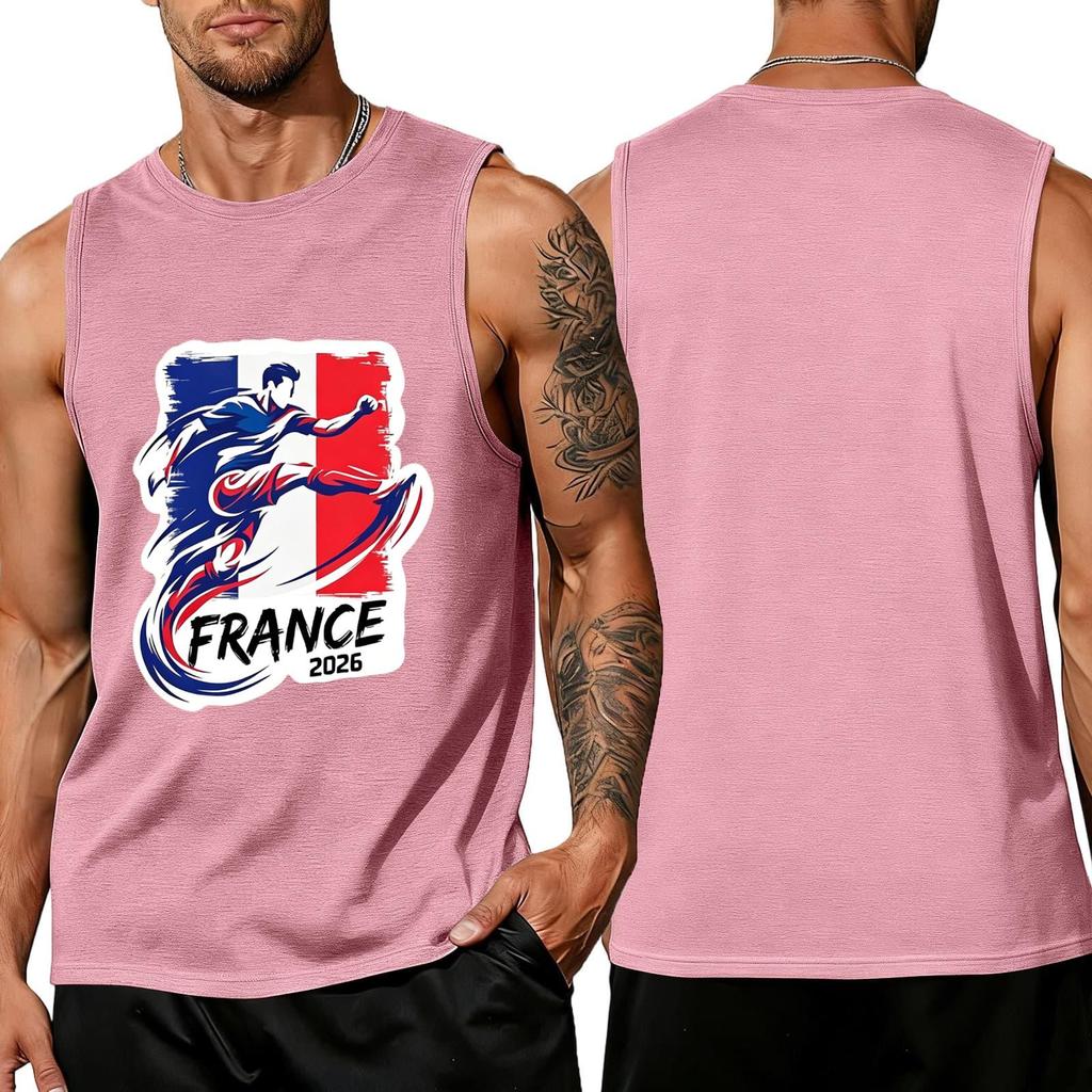 Men's Sleeveless Athletic Tank Top with Graphic Print for Sports Gym Training Casual Wear Summer Outdoor Activities