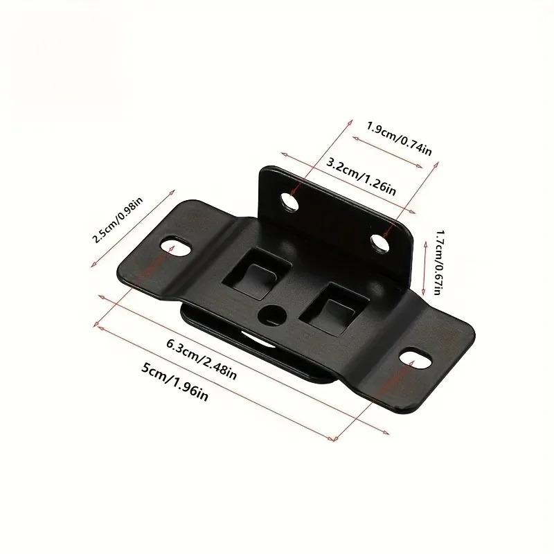 4 Pair Metal Fixing Buckle Two in One Insert Furniture Laminate L Shaped 90 Degree Connector Bracket Hardware Easy Install Home
