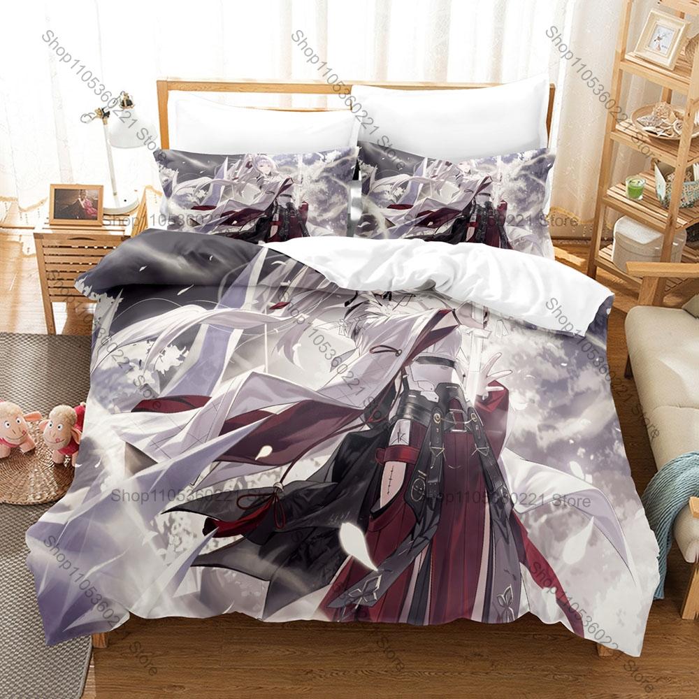 Hiyuki The Burning Sakura Maiden Wuthering Waves Duvet Cover Set 1 Duvet Cover 2 Pillowcases Anime Bed Linens Gift