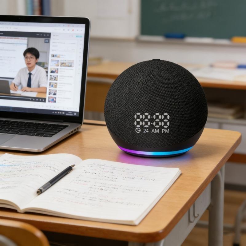 Compactly Bluetooth-compatible Speaker With Builts In Clock LED Lights For Home Office Outdoor Use HiFi Bass Sound Box