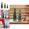 Adorable Mini Christmas Tree Decorative Piece With Snowy Tips Ideal For Festive Decor