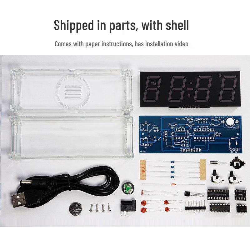 DIY Nixie-Röhren Siebenfarben-Uhr Bausatz: Elektronische Lötpraxis & Alarmzubehör