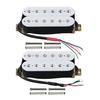 FLEOR Electric Guitar Humbucker Pickup Double Coil Guitar Bridge Pickup & Neck Pickup Set - White