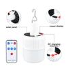 Solar Light Bulb Camping Solar LED Light USB Rechargeable 5Lighting Modes Tent Hanging Bulb for Outdoor Hiking Emergency Outage