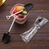 1Pcs Plastic Disposable Mini Shovel Spoon Potted Ice Cream Cake Spoon for Kids Dessert Tea Coffee Spoons Supplies