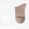 Female Autumn Pure Color Cotton Sweat Absorbing Deodorizing Antibacterial Boneless Cotton Socks