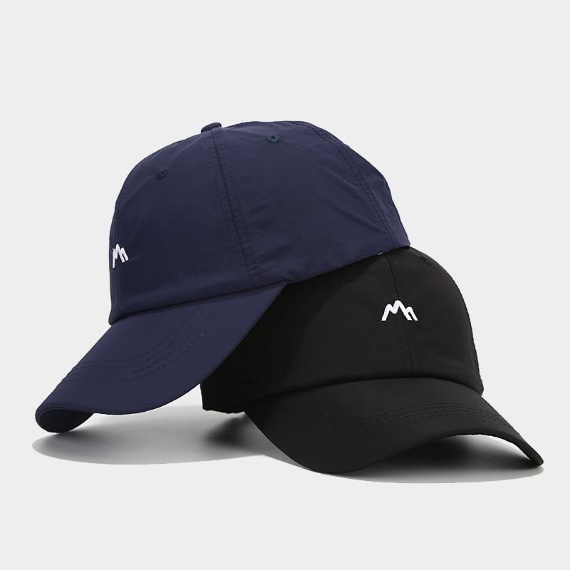 Outdoor Spring Baseball Cap With Embroidered Mountain Peak For Hiking And Sun Protection